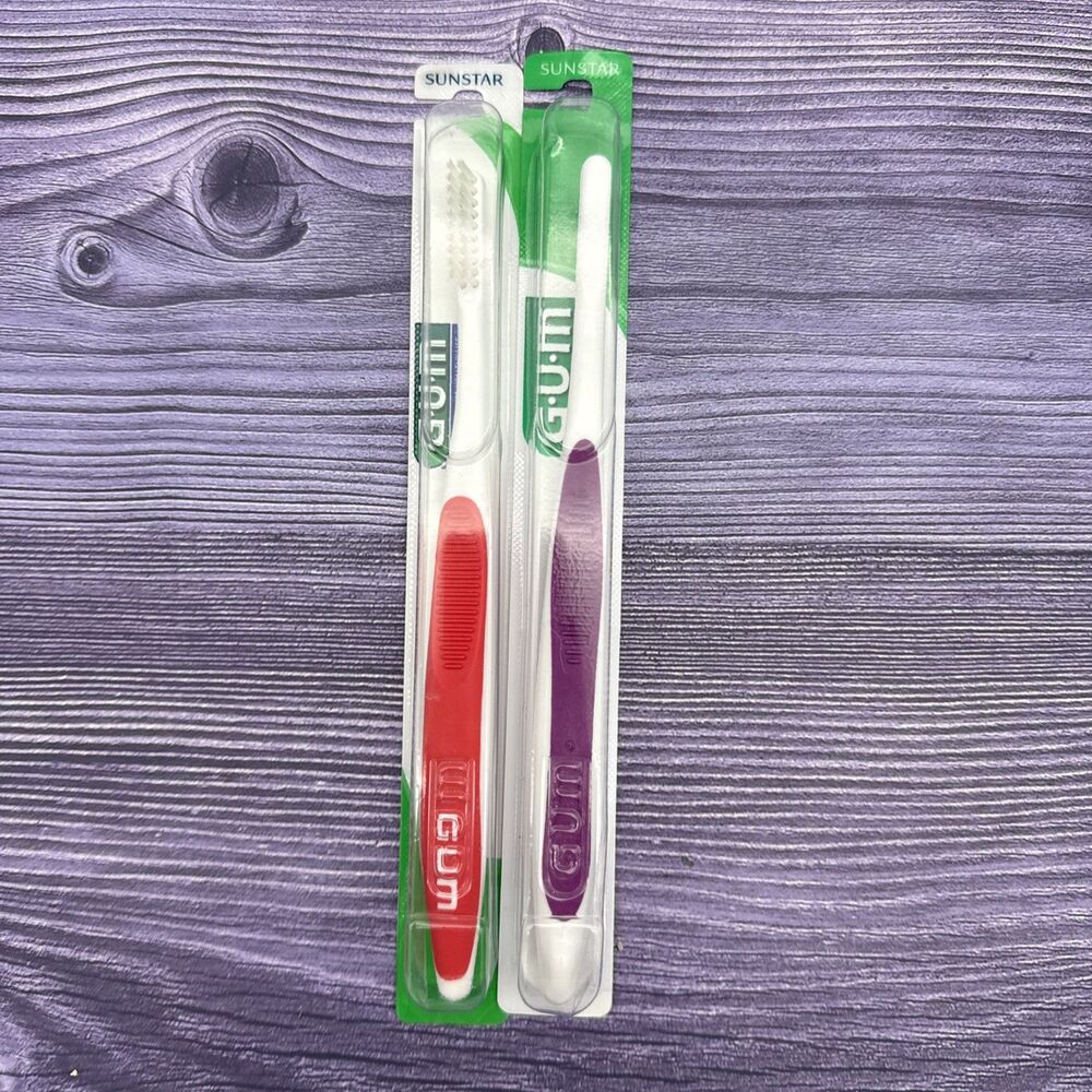 2 LOT Butler GUM Sulcus Sulcular Ultra Soft Bristles Toothbrush 210